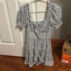 Puff Sleeve Floral Dress